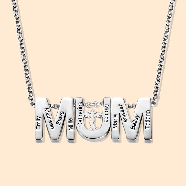 Mum Necklace with 1 - 10 Kids Names| Callie