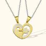 Collana personalizzata con lucchetto a cuore per la coppia