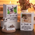 Portacandele personalizzato per cani e gatti con nome e testo Regalo commemorativo per gli amanti degli animali domestici