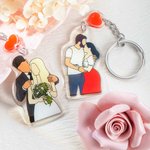 Creative Faceless Photo Portrait Keychain