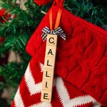 Personalized Wooden Christmas Ornaments Tree Decorations Scrabble Letter