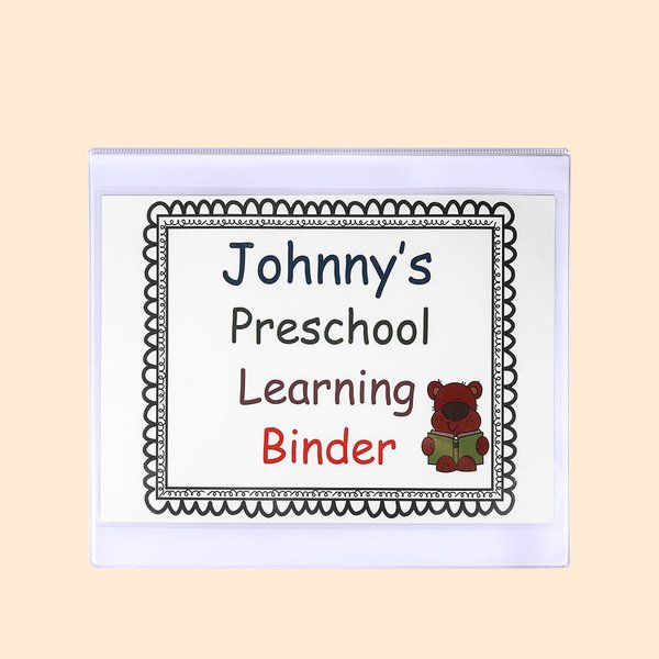 Personalised Preschool Learning Binder Educational Toys for Kids