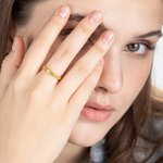 Personalizado Nombre Grabado Plata de Ley Signet Anillo de cadena cubana