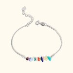 Bracelet Artisanal Personnalisé avec Pierre de Naissance Naturelle Cadeau d'Anniversaire Fête des Mères pour la Famille