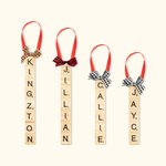 Personalized Wooden Christmas Ornaments Tree Decorations Scrabble Letter