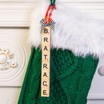 Personalized Wooden Christmas Ornaments Tree Decorations Scrabble Letter