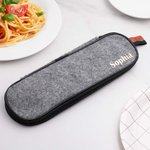 Couverts en Acier Inoxydable avec Étui Portable Personnalisés avec Nom Cadeau Camping Voyage pour Famille Ami