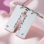 Porte-clés personnalisés à initiales et date assortis pour couples