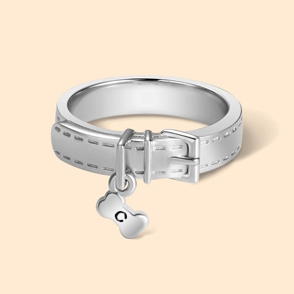 Anello collare personalizzato per animali domestici con testo inciso e iniziali Regalo di compleanno per gli amanti degli animali domestici