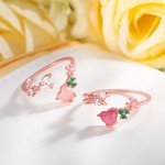 Anillo Flor Apilable Ajustable Regalo para Mujer