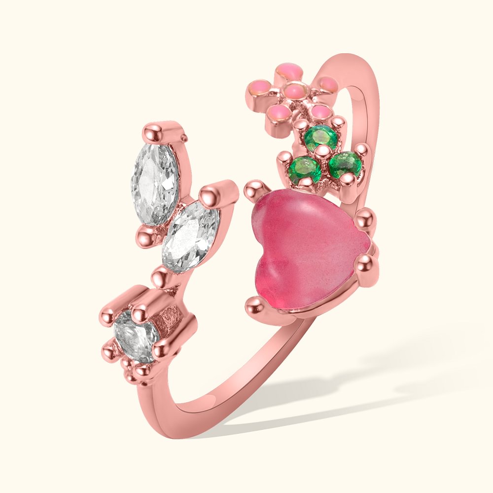 Flower Stackable Adjustable Ring Gift for Women