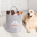 Panier de rangement personnalisé en feutre pour animaux de compagnie