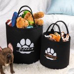 Panier de rangement personnalisé en feutre pour animaux de compagnie
