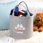 Panier de rangement personnalisé en feutre pour animaux de compagnie