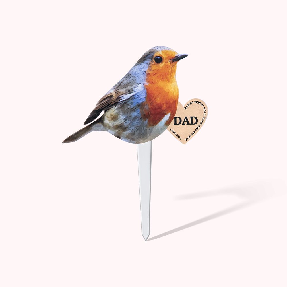 Personalisiertes Robin Ornament Sympathiegeschenk Erinnerungsgeschenk