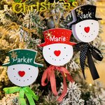 Personalisierte handgemachte hängende Schneemänner Dekoration Weihnachtsgeschenke