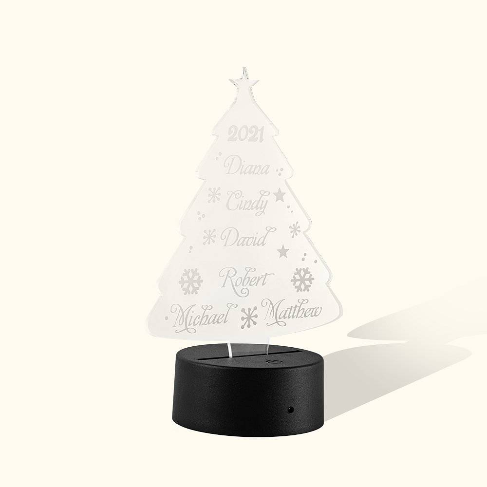 Personalisiertes Weihnachtsbaum LED-Nachtlicht