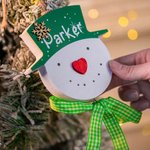 Personalisierte handgemachte hängende Schneemänner Dekoration Weihnachtsgeschenke