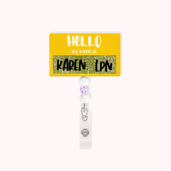 Personalised Hello My Name Is Tag Badge Gift for Doctor or Nurse