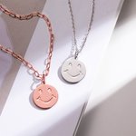 Collier personnalisé Smile Face Initial