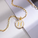 Collier personnalisé Smile Face Initial