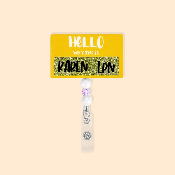 Personalized Hello My Name Is Tag Badge Gift for Doctor or Nurse