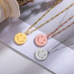 Collier personnalisé Smile Face Initial