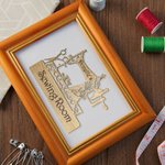 Enseigne en bois personnalisée pour salle de couture Décoration intérieure