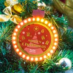 Personliga julkulor med glödlampor Ornament