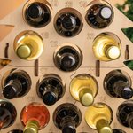 Porte-Bouteilles de Vin en Bois Personnalisé avec Nom Calendrier de l'Avent Noël en Forme de Sapin Cadeau Fête Nöel pour Famille