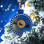 Personliga julkulor med glödlampor Ornament