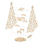 Porte-Bouteilles de Vin en Bois Personnalisé avec Nom Calendrier de l'Avent Noël en Forme de Sapin Cadeau Fête Nöel pour Famille