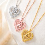 Personalised Paw Print Angel Wing Memorial Necklace