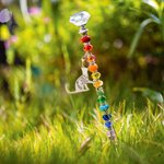 Personalized Rainbow Bridge Beaded Garden Column Gift for Pet Lover Pet Memorial