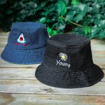 Chapeau avec Broderie Personnalisée Texte et Motif Chapeau en Coton ou Jean Cadeau Activités au Dehors pour Famille Pêcheur