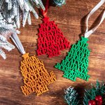 Personalisierter Stammbaum-Anhänger mit 1 bis 12 Namen Haus Deko Weihnachtsbaum Ornament zu Weihnachten für Familie