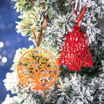 Personalisierter Stammbaum-Anhänger mit 1 bis 12 Namen Haus Deko Weihnachtsbaum Ornament zu Weihnachten für Familie