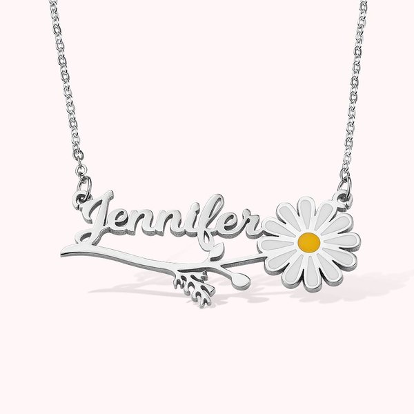 Personalised Daisy Name Necklace