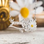 Collar personalizado con nombre de margarita