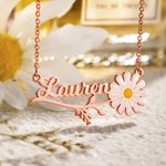 Collar personalizado con nombre de margarita