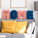 Oreiller décoratif personnalisé et doux pour les lettres, coussin pour la chambre d'enfant.