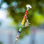 Personalized Rainbow Bridge Beaded Garden Column Gift for Pet Lover Pet Memorial