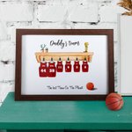 Tableau Personnalisé avec Nom et Texte Style Basketball Décoration Murale Cadeau pour Famille
