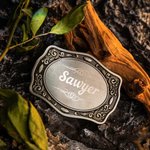 Fibbia da cintura personalizzata con nome di cowboy occidentale per uomo