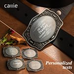 Fibbia da cintura personalizzata con nome di cowboy occidentale per uomo
