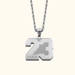 Collana con ciondolo numero e nome