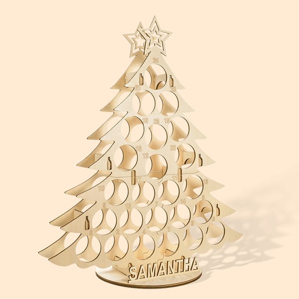 Christmas Advent Calendar Countdown Miniature Wine Tree