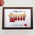 Tableau Personnalisé avec Nom et Texte Style Basketball Décoration Murale Cadeau pour Famille