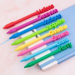 Personalised 3Pcs Multi-colour 3D Printed Name Pen 0.5mm Back to School Gift for Teacher Student Coworker Gift by Callie