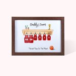 Tableau Personnalisé avec Nom et Texte Style Basketball Décoration Murale Cadeau pour Famille